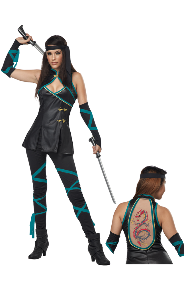 Lady Ninja Costume Angels Fancy Dress Warehouse